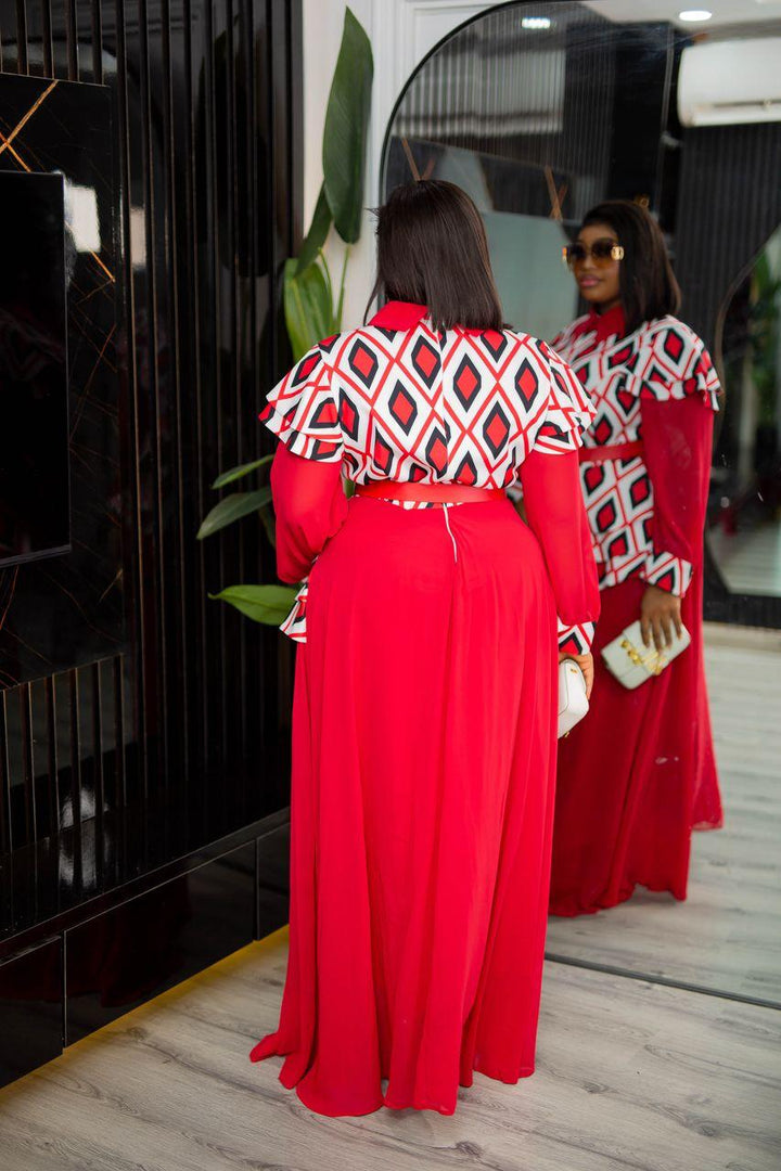 Plus Size Red Evening Dress for Women