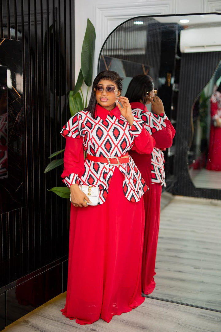 Plus Size Red Evening Dress for Women