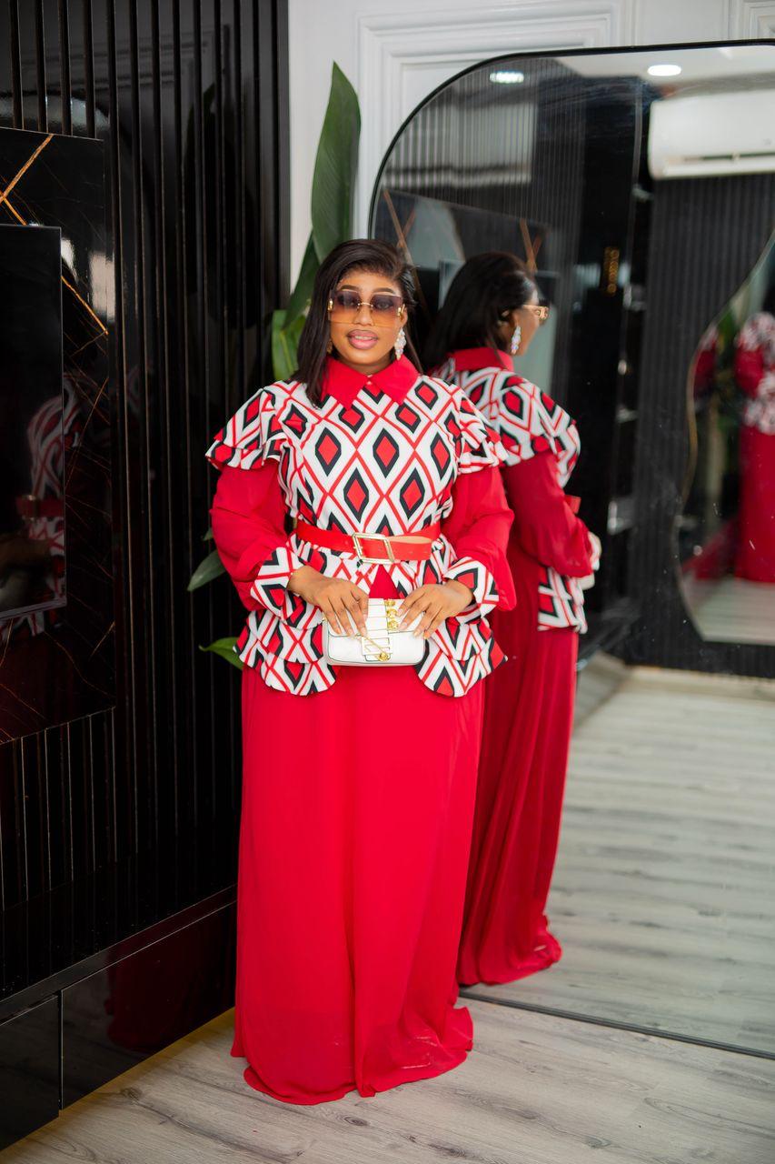 Plus Size Red Evening Dress for Women