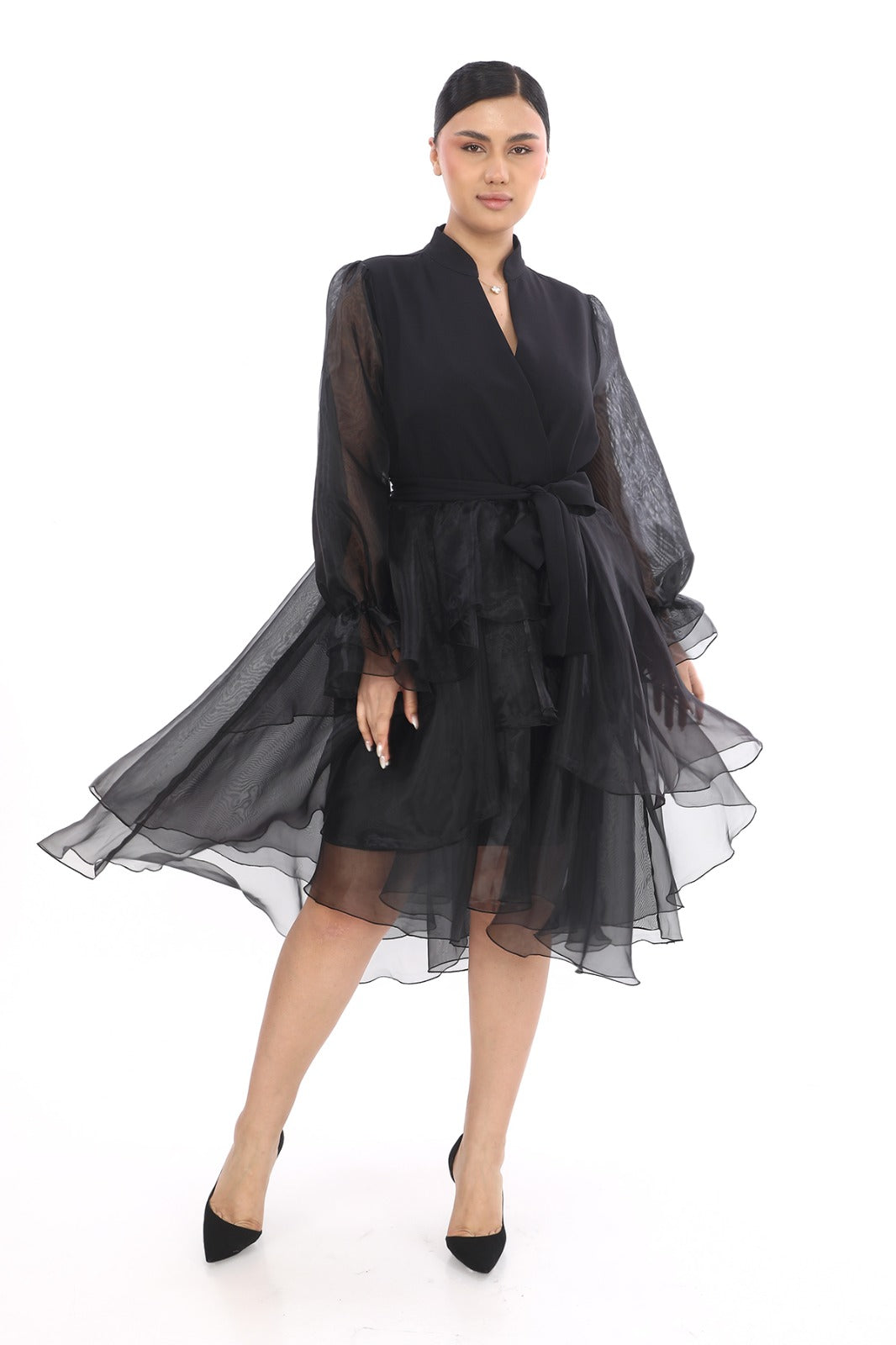 Plus Size Black Evening Dress for Women
