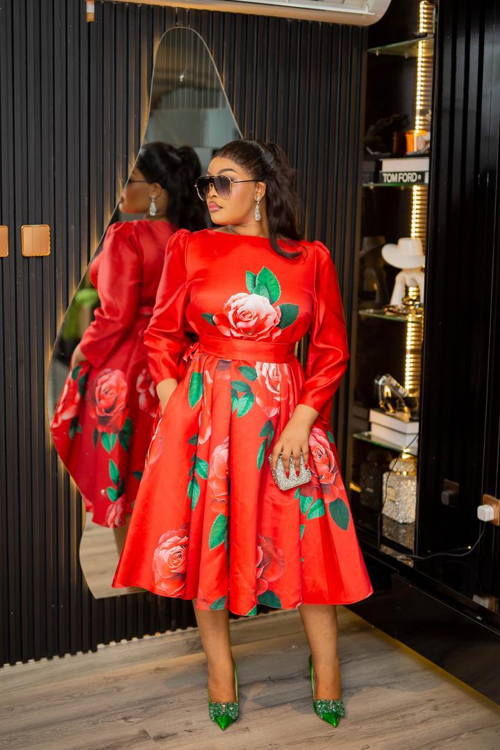 Plus Size Red Evening Dress for Women