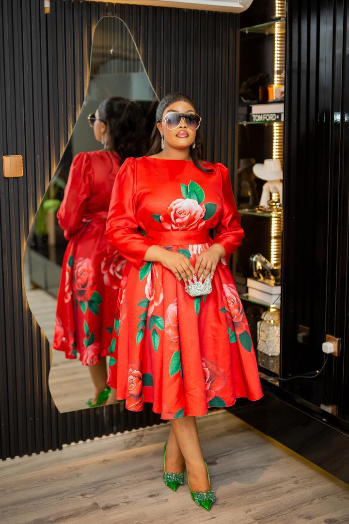 Plus Size Red Evening Dress for Women