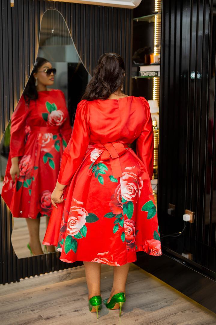 Plus Size Red Evening Dress for Women