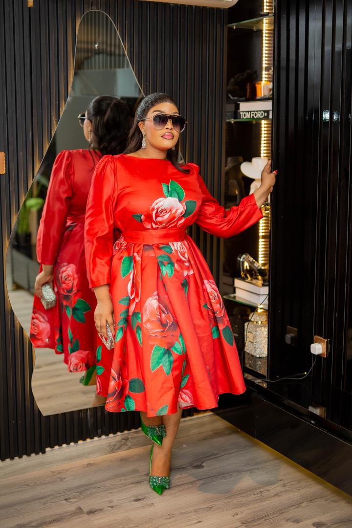 Plus Size Red Evening Dress for Women