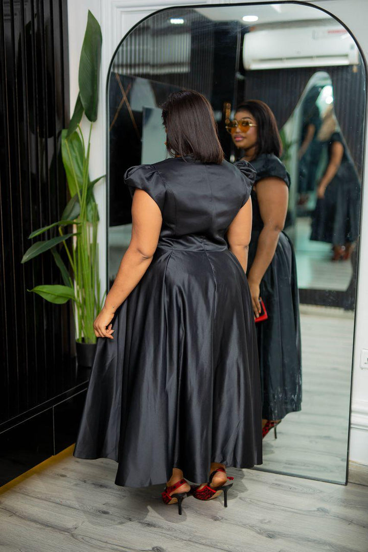 Plus Size Black Evening Dress for Women