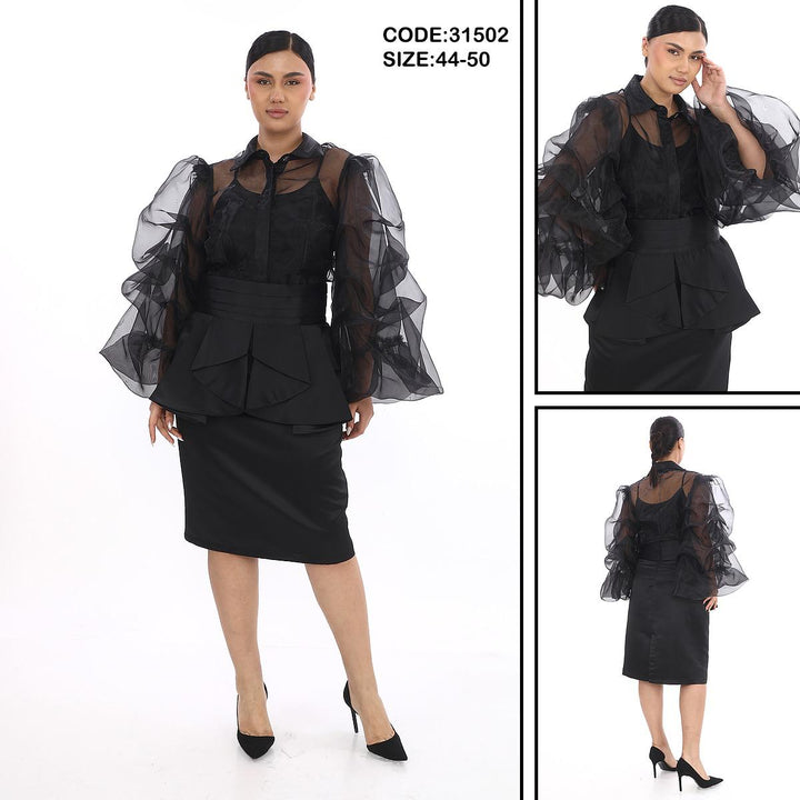 Plus Size Black Evening Dress for Women