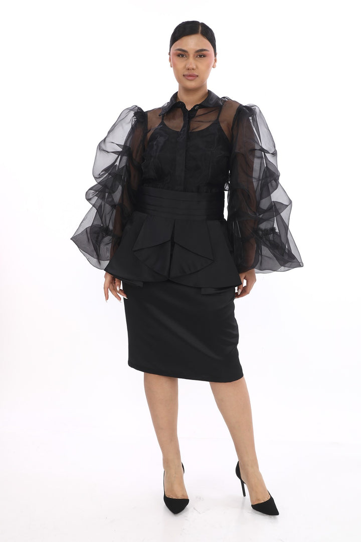 Plus Size Black Evening Dress for Women