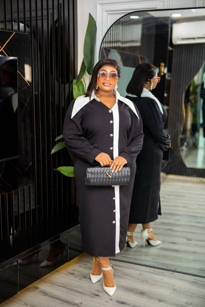 Plus Size Black Evening Dress for Women