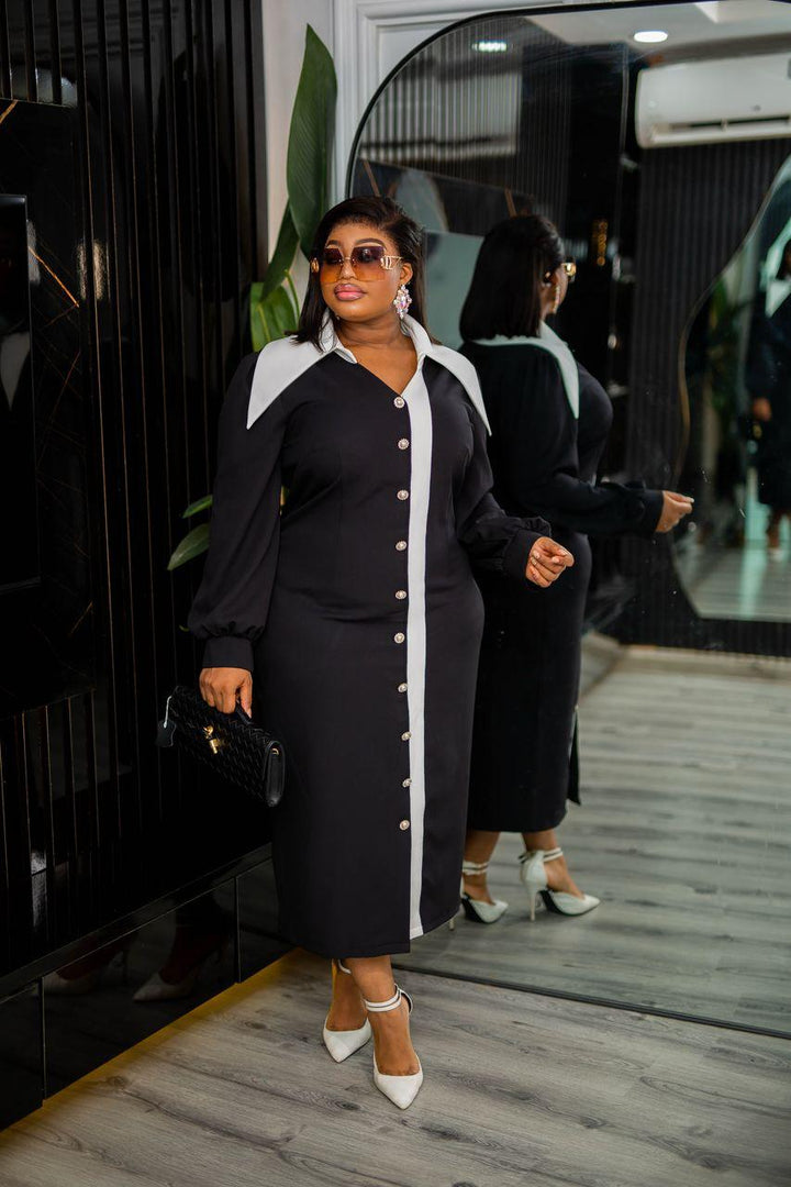 Plus Size Black Evening Dress for Women