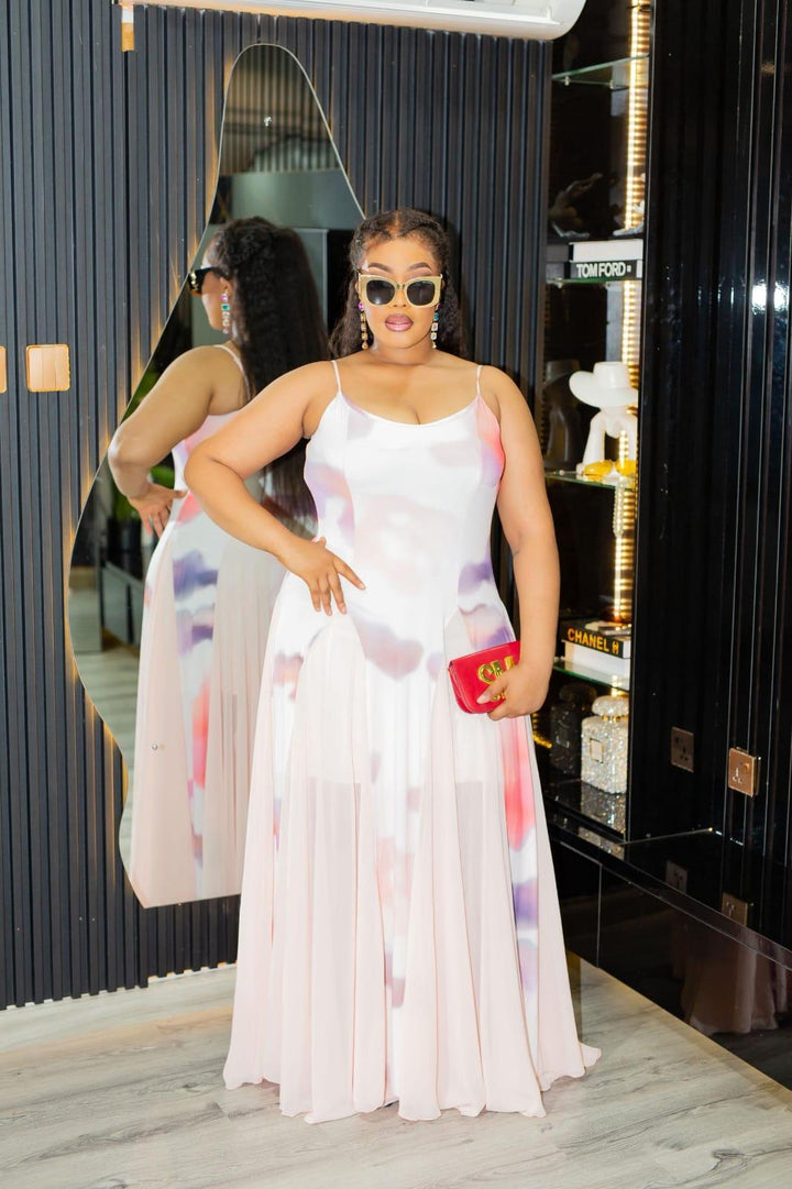 Plus Size Colorful Evening Dress for Women