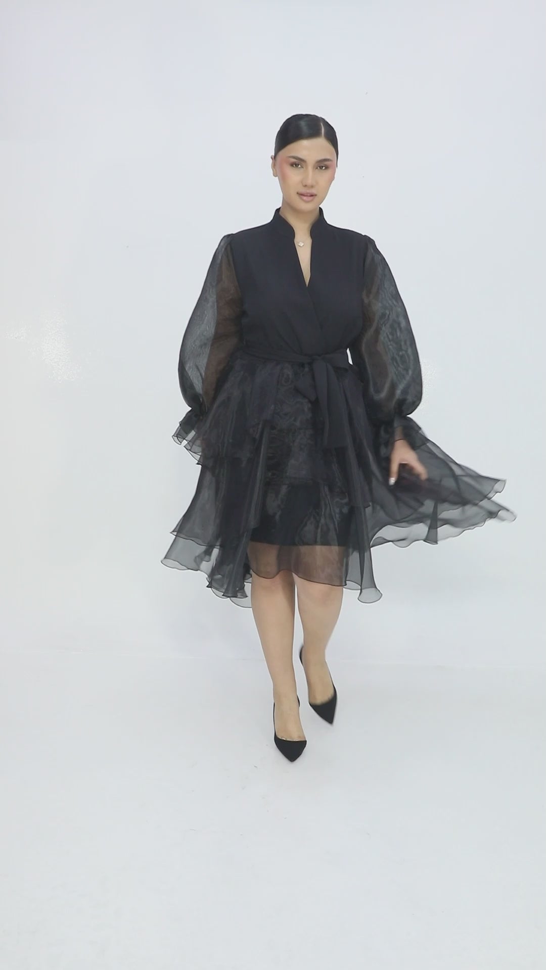 Plus Size Black Evening Dress for Women