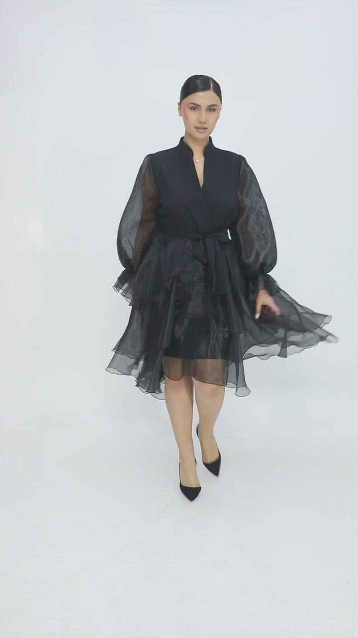 Plus Size Black Evening Dress for Women