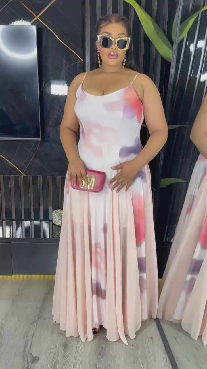 Plus Size Colorful Evening Dress for Women